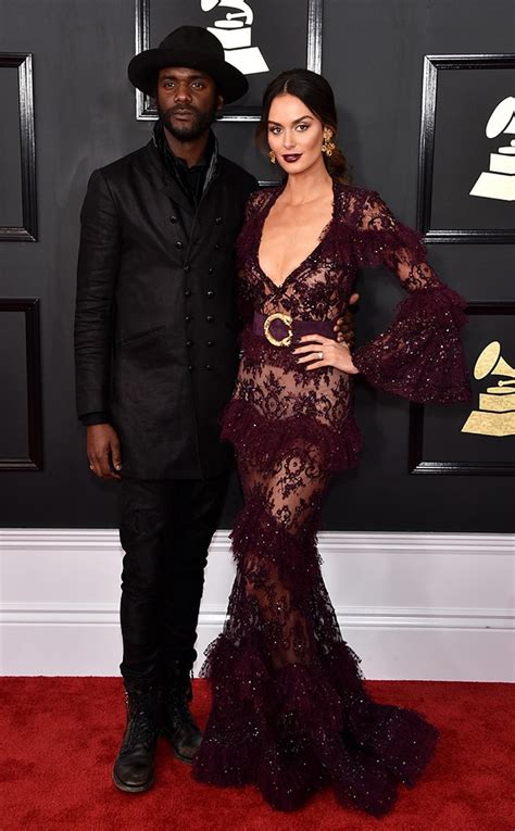 Gary Clark Jr And Nicole Trunfio From Couples At The 2017 Grammys E News