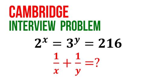 Cambridge Interview Problem I Olympiad I Sat I Mcat I Xth I Gre I Pre