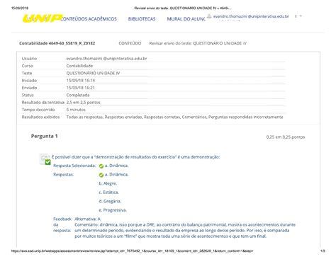 Question Rio Unidade Iv Contabilidade Ci Ncias Cont Beis