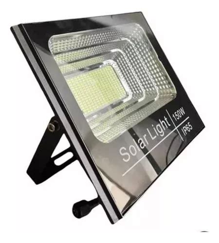 Reflector Led Solar 150w Luz Blanca Con Panel Solar