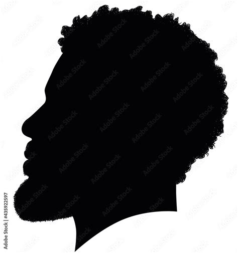 Plakat African American Profile Picture Man From The Side With