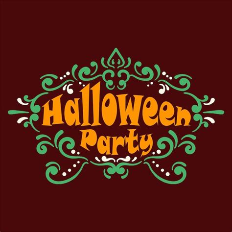 Premium Vector Halloween Party Hand Lettering