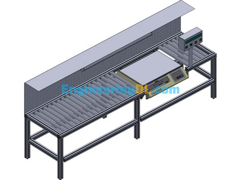 Design Model Of Roller Conveyor With Weighing System 3D Exported ...