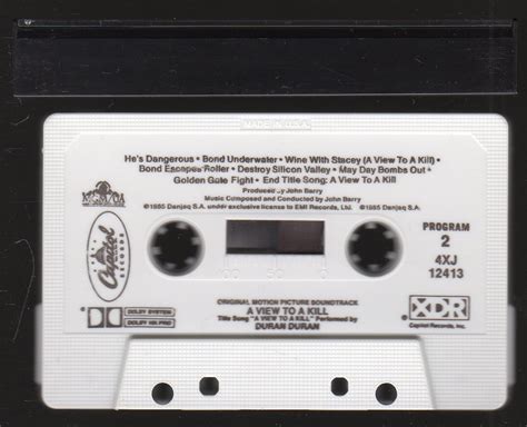 A View To A Kill - Motion Picture Soundtrack XDR Cassette Tape