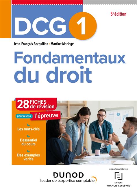 DCG 1 Fondamentaux Du Droit Fiches Livre Et Ebook DCG De Jean