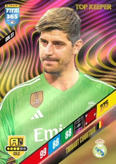 Fifa Panini Top Keeper Gold Gol Thibaut Courtois Real