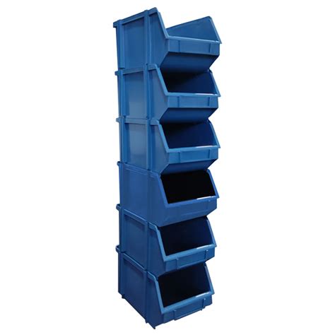 Kit 6 Gaveteiros de Plástico Organizador Bin Nº 7 Azul