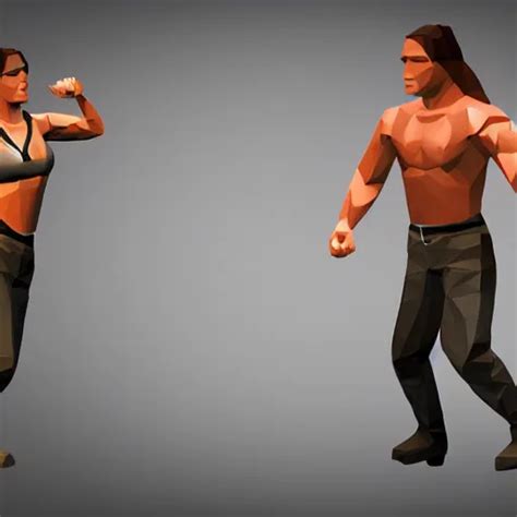 Low Poly John Cena Tombraider For The PS1 Style Stable Diffusion