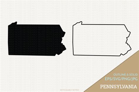 Pennsylvania Outline Vector at Vectorified.com | Collection of ...