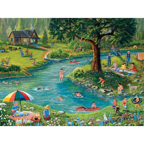 Fun At The Lake 300 Large Piece Jigsaw Puzzle Bits And Pieces