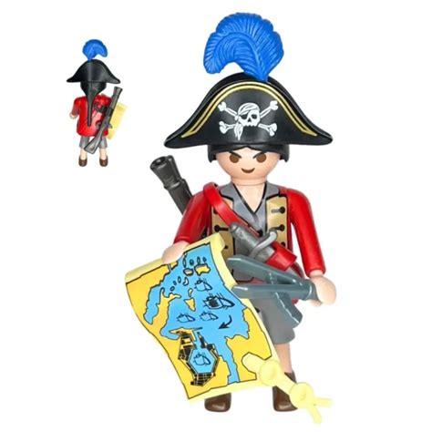 Figurine Playmobil Capitaine Pirate Avec Carte Et Boussole Eur