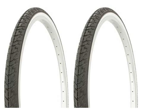 Tire Set 2 Tires Two Tires Duro 24 X 1 3 8 Black White Side Wall