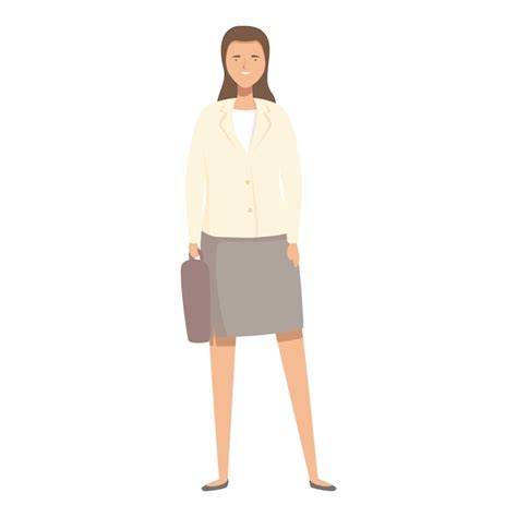 Premium Vector Professional Businesswoman With Briefcase Standing