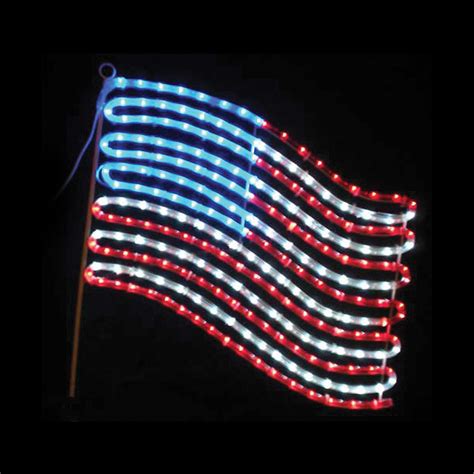 Small American Flag Christmas Lights —