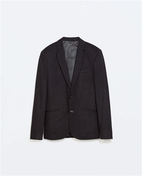 Zara Basic Blazer Basic Blazer In Black For Men