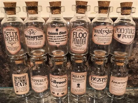 12x Harry Potter Potion Bottles Harry Potter Potions