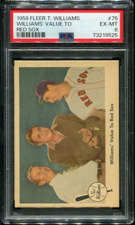 1959 Fleer Ted Williams 75 With Babe Ruth PSA 6 HOF 73219525 All