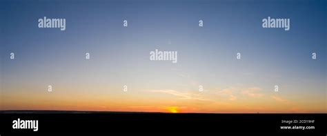 Clear sky without clouds at sunset. Background Stock Photo - Alamy