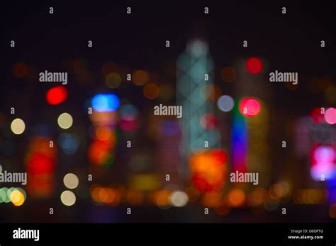 Night lights of the Hong Kong city Stock Photo - Alamy