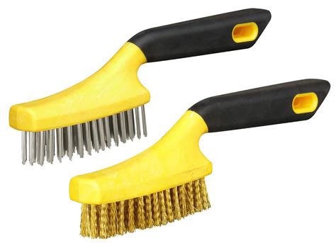 Brosse à manche bi matière Outifrance Fils durs ou souples ondulés