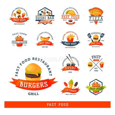 Cartoon of Fast Food for Logo Mascot Vector Stock Vector - Illustration ...