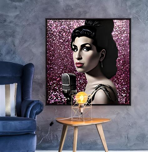 Amy Winehouse Poster Amy Winehouse Wall Art Sparkly Wall Art Decor