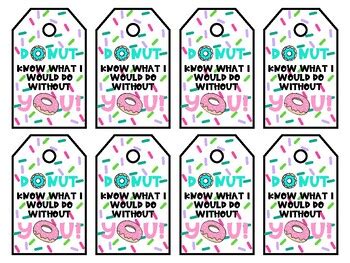 Gift Tag Donut Know What I Would Do Without You By The Mrs Rader