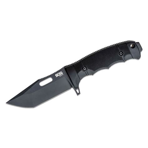 SOG SEAL FX Part Serrated Knife - 4.3" S35VN Black Tanto Blade, GRN ...