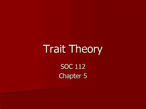 Trait Theory in Criminology Diapositivas Sociología Docsity