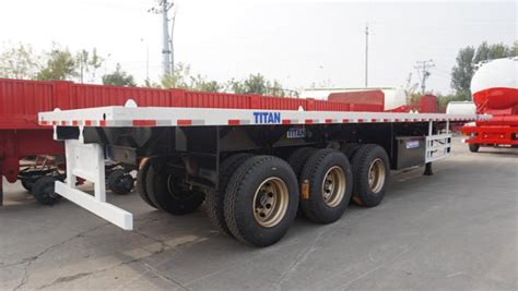 Titan Tridem Axle Ft Commercial Flatbed Semi Trailer For Sale