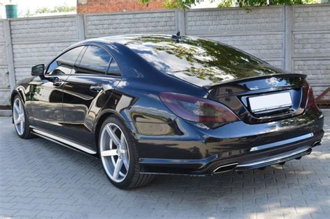 Rear Side Splitters Mercedes Cls C Amg Line Gloss Black Our Offer