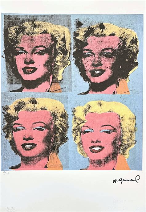 ANDY WARHOL marilyn Monroe Signed, Certificate coa, Limited Edition 53/100, 38 X 56 Cm, Edition ...