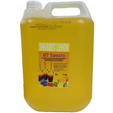 Sherbert Lemon Slush Syrup X Litre Yellow