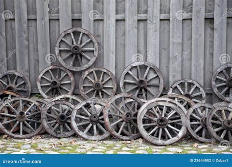 Wooden carriage wheels stock photo. Image of traditional - 22644902