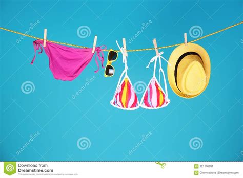 Beautiful Bikini Hat And Sunglasses Stock Image Image Of Summer Holiday