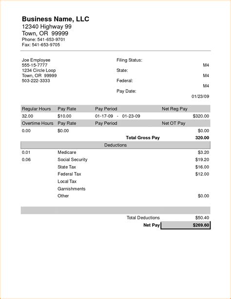 Free Printable Payroll Check Stubs Create Professional Pay Stubs Fast