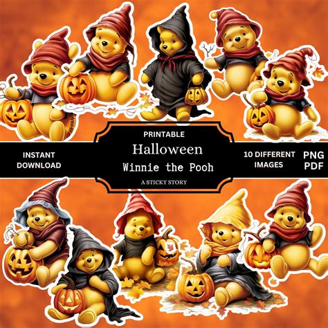 Winnie the Pooh Halloween PNG Winnie the Pooh PNG Halloween - Etsy