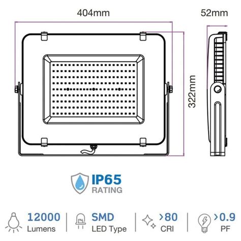 V Tac Faro Led Smd Vt Ultrasottile Chip Samsung W Ip Luce