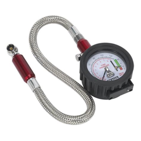 Tyre Pressure Gauge Tyre Tread Depth Gauge Flexible Hose 0 8bar 0