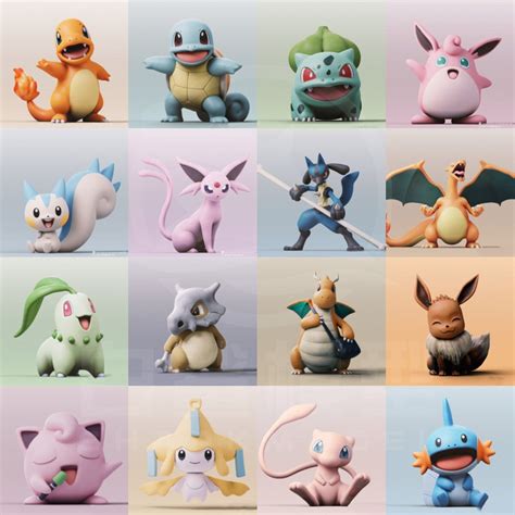 120 Pokemon STL File 5gb 3D STL Bundle Packs 3D Printed Pokemon File