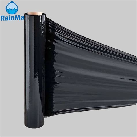 10 20 30 40 50mic Black Plasti LLDPE Strech Film With Custom Color And