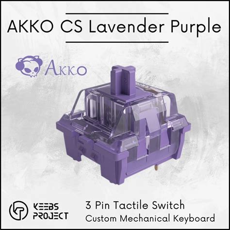 Ready Stock New Akko CS Lavender Purple Tactile 3pin Tactile Switches