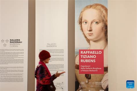 Visitors View Exhibits In Palazzo Barberini In Rome Italy Xinhua