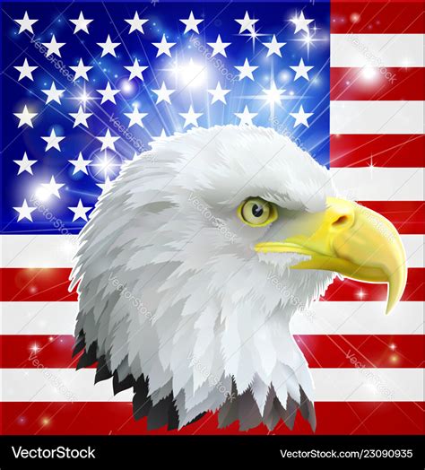 American eagle flag Royalty Free Vector Image - VectorStock