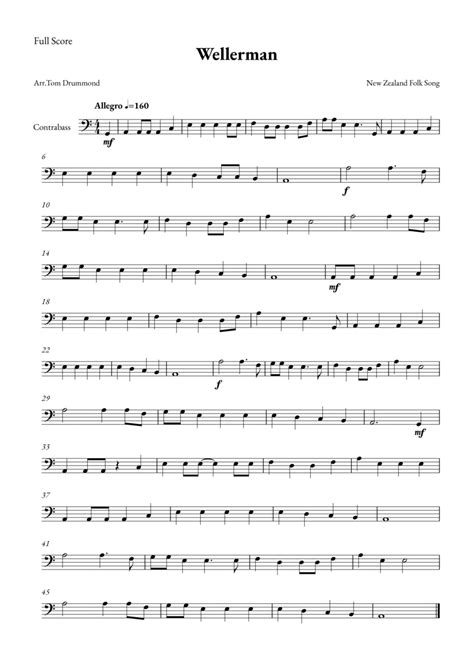 Wellerman Double Bass Digital Sheet Music Sheet Music Plus