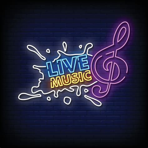 Live Music Neon Signs Style Text Vector 3557729 Vector Art at Vecteezy