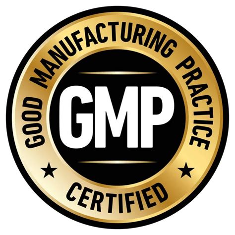 Gmp Good Manufacturing Practice Certified Stamp White Background Vector Stock Vector Image By