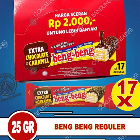 Beng Beng Regular 1 Dus 17 Pcs X 25gr Beng Beng Wafer Chocolate 1 Box