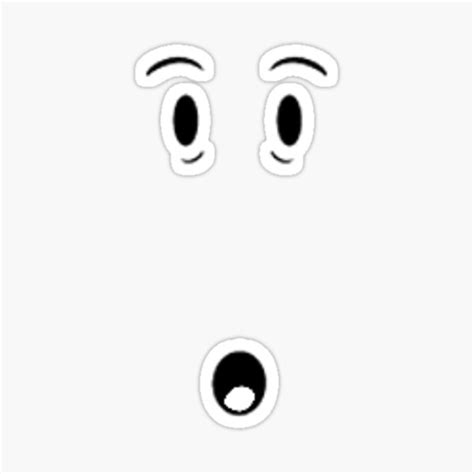 Roblox Absolutely Shocked Face Sticker For Sale By Hutamaadi98 Redbubble