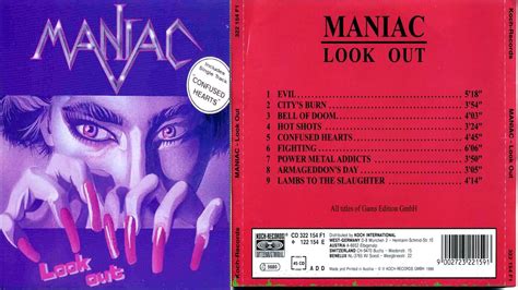 Maniac Austria 1989 Look Out Full Album Speed Metal Heavy